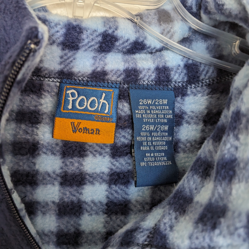 Disney Vintage Women's 26/28 Eeyore True Blue Fleece Pullover New With Tags. - Picture 11 of 16